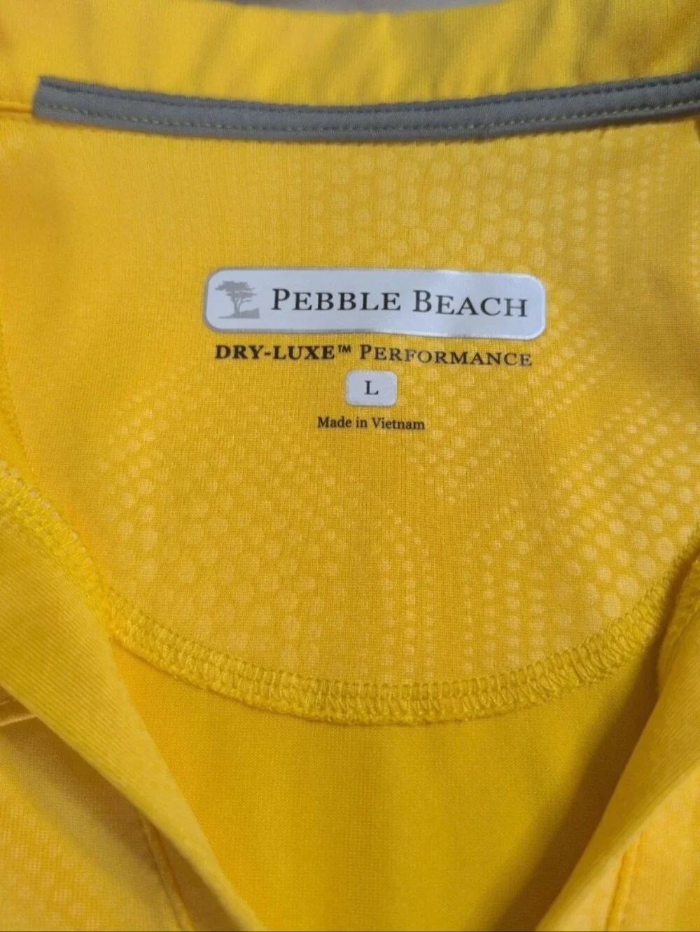Pebble Beach Dry-Luxe Sleeveless Golf Polo Women’s Large Yellow Ruffles NWOT